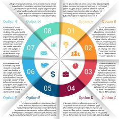 Vector circle infographic Template for cycle diagram graph presentation and N28