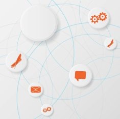 Vector abstract infographic network template