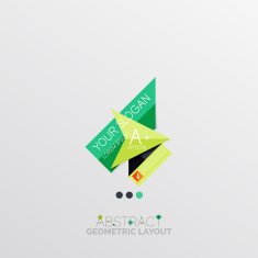 Modern abstract geometric info banner N222