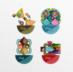 Set of abstract geometric shapes with options N111