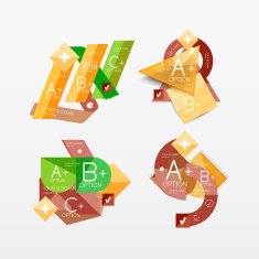 Paper graphics infographic web layouts N132