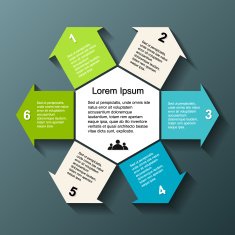 Modern vector info graphic for business project N114