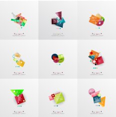 Set of paper graphic layouts N42