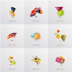 Set of paper graphic layouts N44
