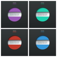 Set of banner templates with infographics design N2