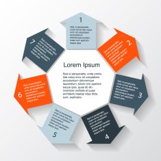 Modern vector info graphic for business project N115