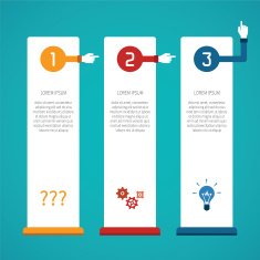 Abstract vector 3 steps infographic template