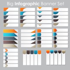 Big Set of Infographic Banner Templates for Your Business Vector N9