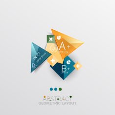 Modern abstract geometric info banner N245