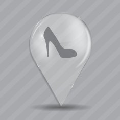 Shoes Glossy Icon Vector Illustration