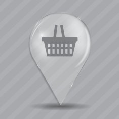 Shopping Glossy Icon Vector Illustration N2