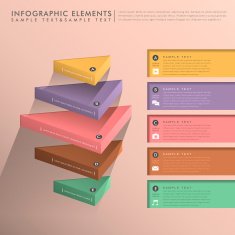 flat style abstract banner infographics