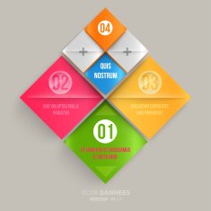 Abstract Paper infografics design N4