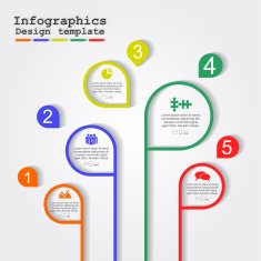 Infographic report template with lines and icons Vector N11