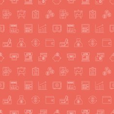 financial line icon pattern set N3