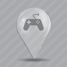 Game and Fun Glossy Icon Vector Illustration