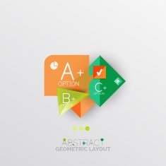 Modern abstract geometric info banner N255