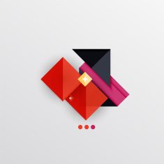 Modern abstract geometric info banner N258