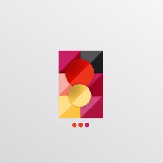 Modern abstract geometric info banner N259