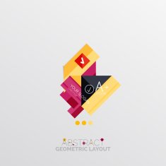 Modern abstract geometric info banner N260