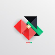 Modern abstract geometric info banner N262
