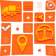 navigation flat infographic N19