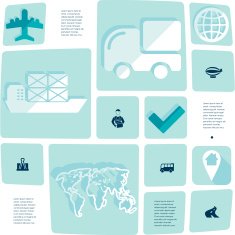 navigation flat infographic N20