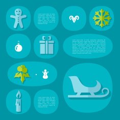 Christmas flat infographic N44