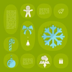 Christmas flat infographic N45