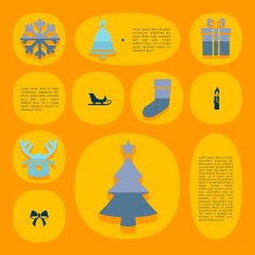 Christmas flat infographic N46