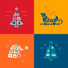 Christmas flat infographic N48