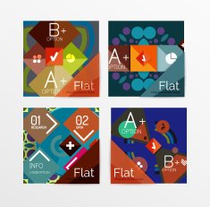 Set of abstract geometric shapes with options N153