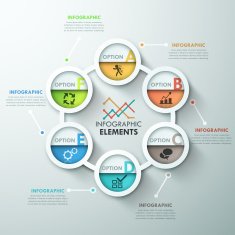 Modern infographics options banner N333