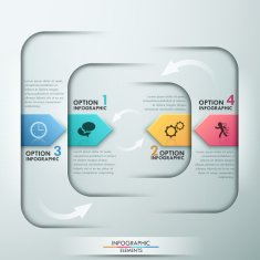 Modern infographics options banner N336