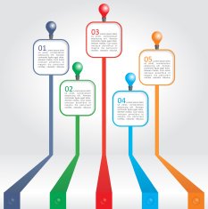 Creative light bulb abstract charts and graphs