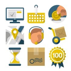 Flat icons for eshop