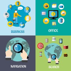 Navigation search and business flat concepts