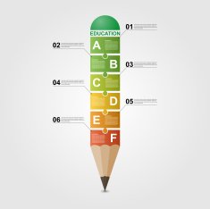 Education pencil Infographic design template N2