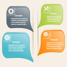 Full-color elements of infographics Vector illustration