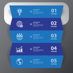 Business icon with white paper Vector Illustrations N3
