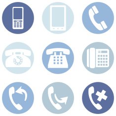 Vector Set of Telephone Icons N6