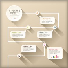abstract flow chart infographics N9