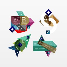 Paper graphics infographic web layouts N163