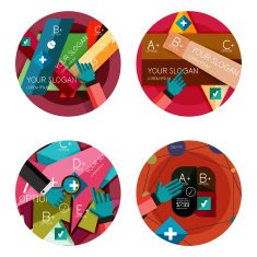 Paper graphics infographic web layouts N166