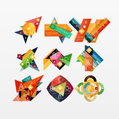 Paper graphics infographic web layouts N167