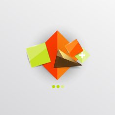 Modern abstract geometric info banner N266