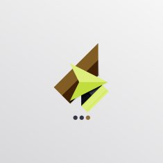 Modern abstract geometric info banner N271