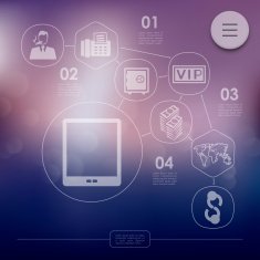 business infographic with unfocused background N110