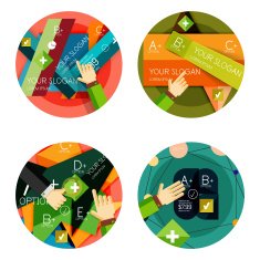 Modern flat design infographic banners N32