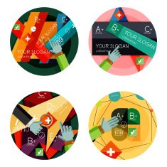 Modern flat design infographic banners N42